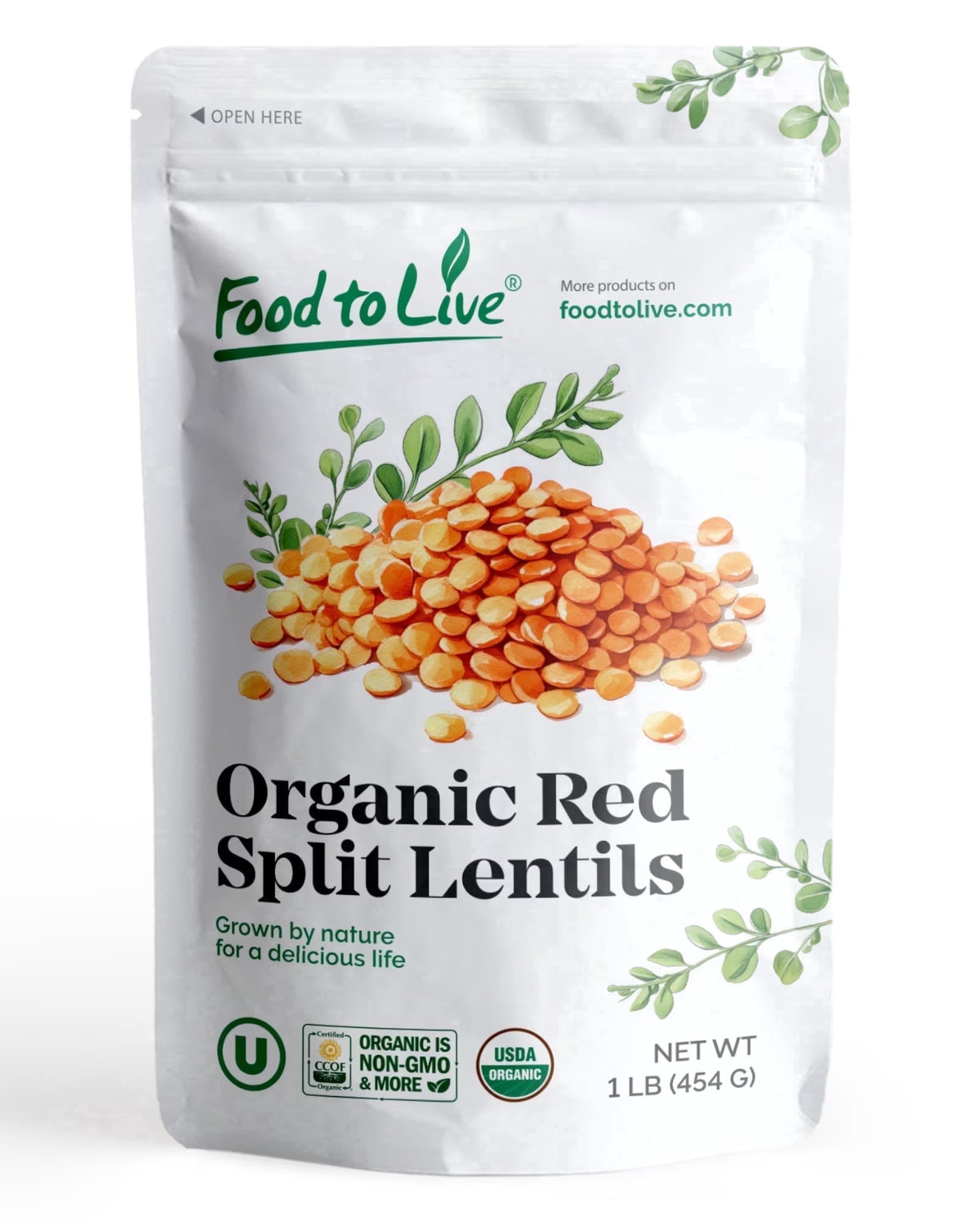 Organic Red Lentils – 1 lb